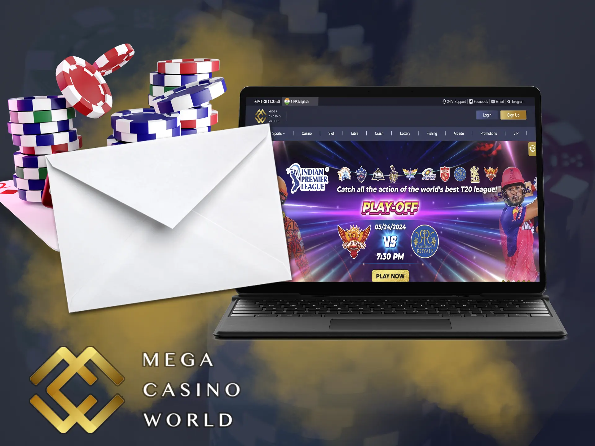 Players can ask questions regarding Mega Casino World and we will respond within 24 hours.