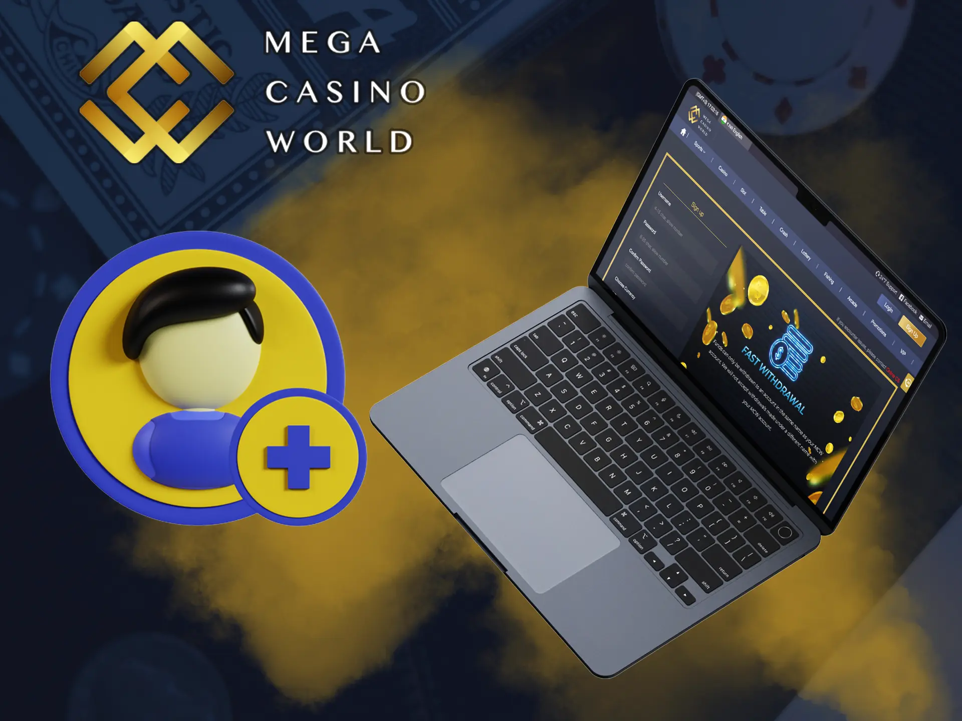 Create an account at Mega Casino World to place full bets.