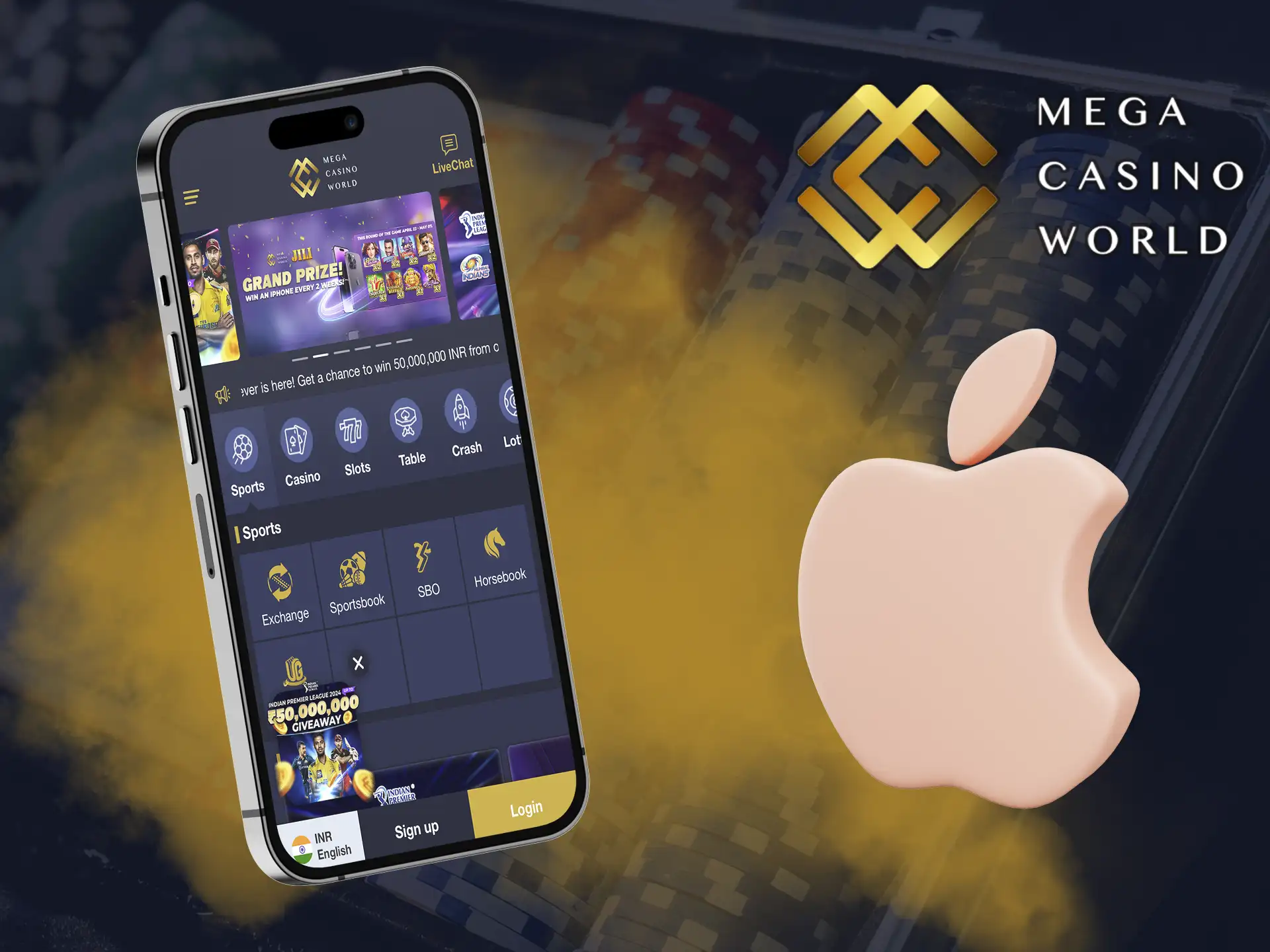 Fans of Apple tech will appreciate the user experience of the Mega Casino World app.