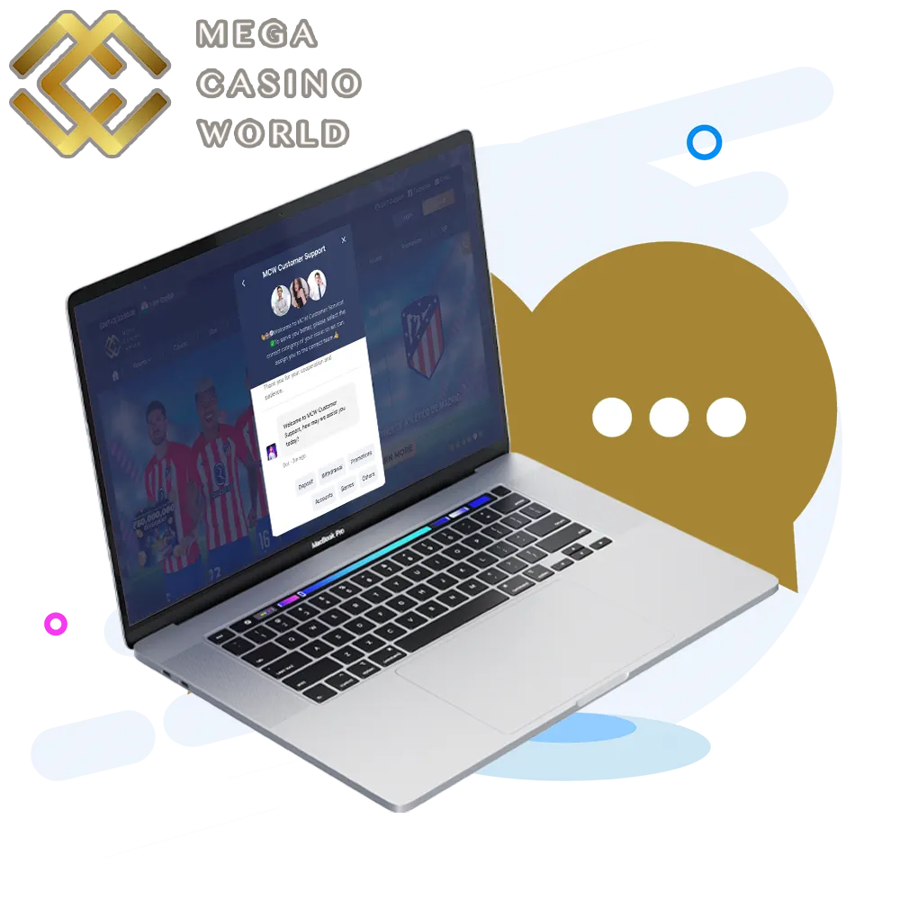 To contact the administration of Mega Casino World simply use the convenient method provided.