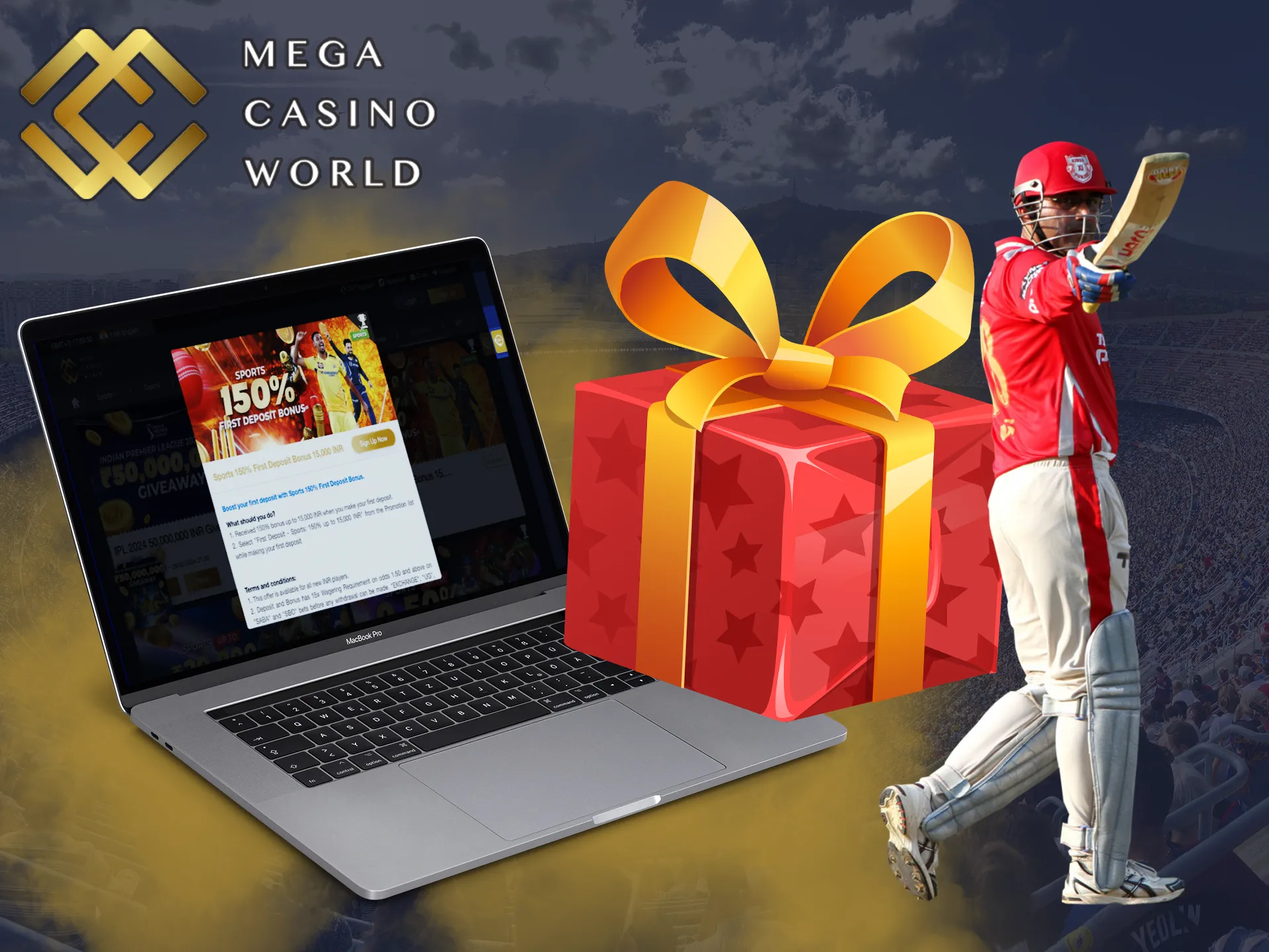 Get real money betting on sports at Mega Casino World.