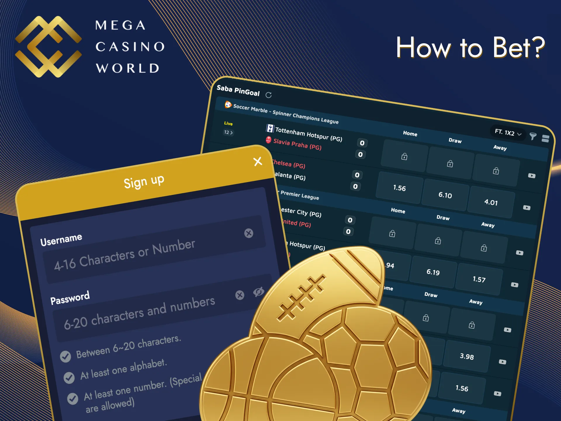 You will be able to play casino right on your device on the Mega Casino World.