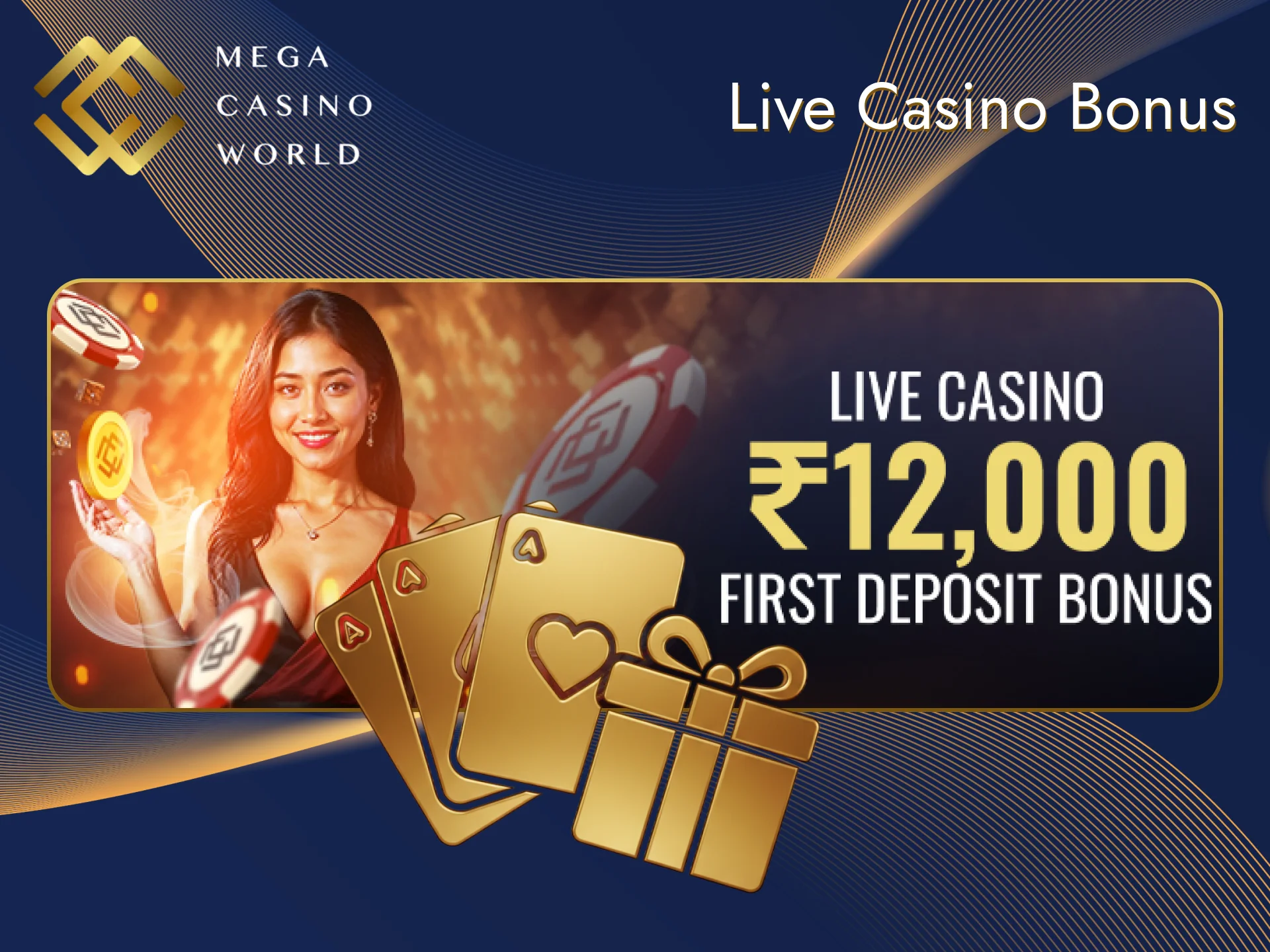 When you play with a live dealer, you will receive prizes from Mega Casino World.