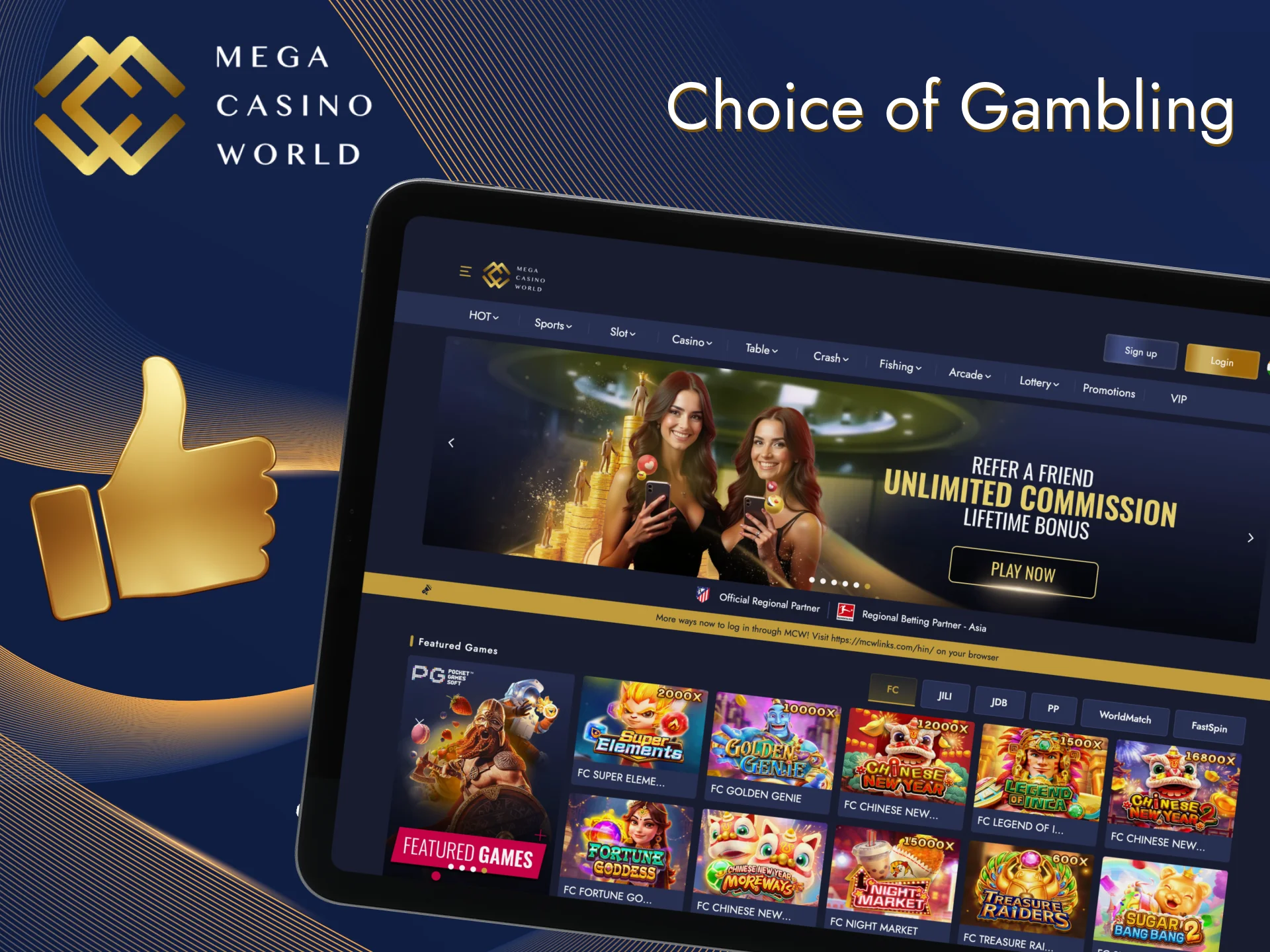 In Mega Casino World you enjoy betting and get dosage excitement of casino gaming.