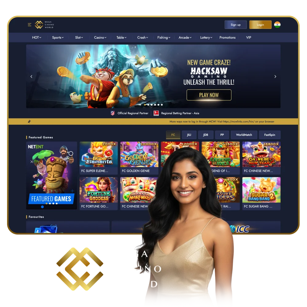 Try the most popular site Mega Casino World in India.