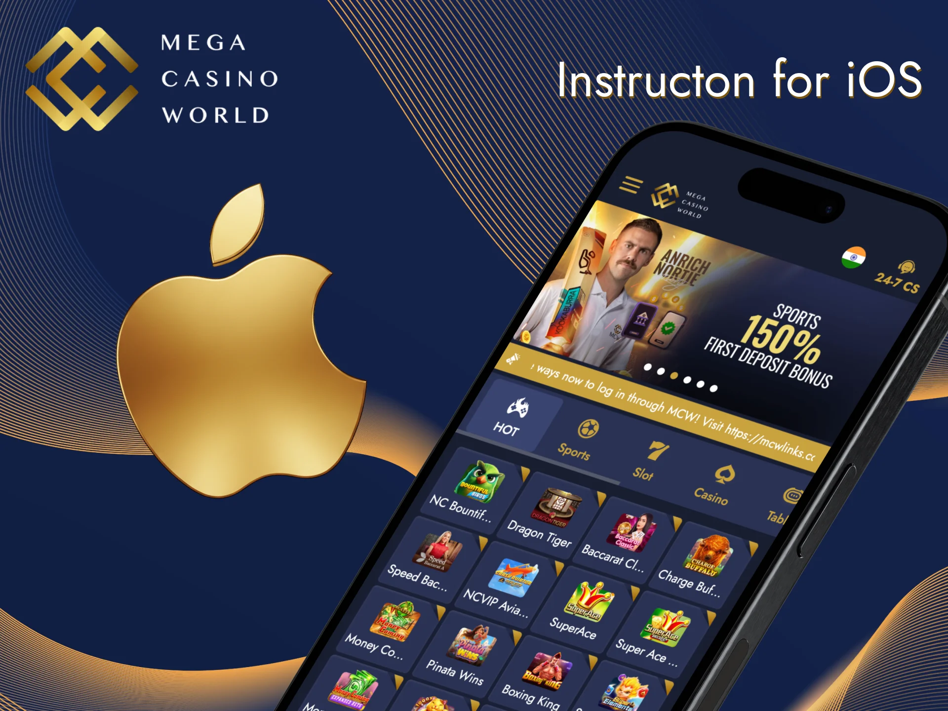 Fans of Apple tech will appreciate the user experience of the Mega Casino World app.
