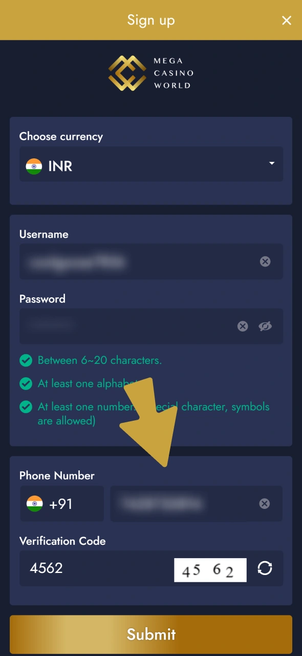 Register at Mega Casino World to start betting on esports.