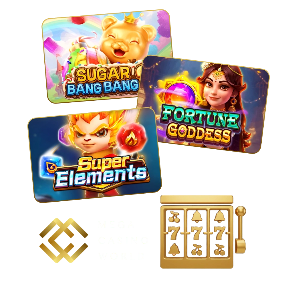 FInd your favourite or try out new slots at Mega Casino World.